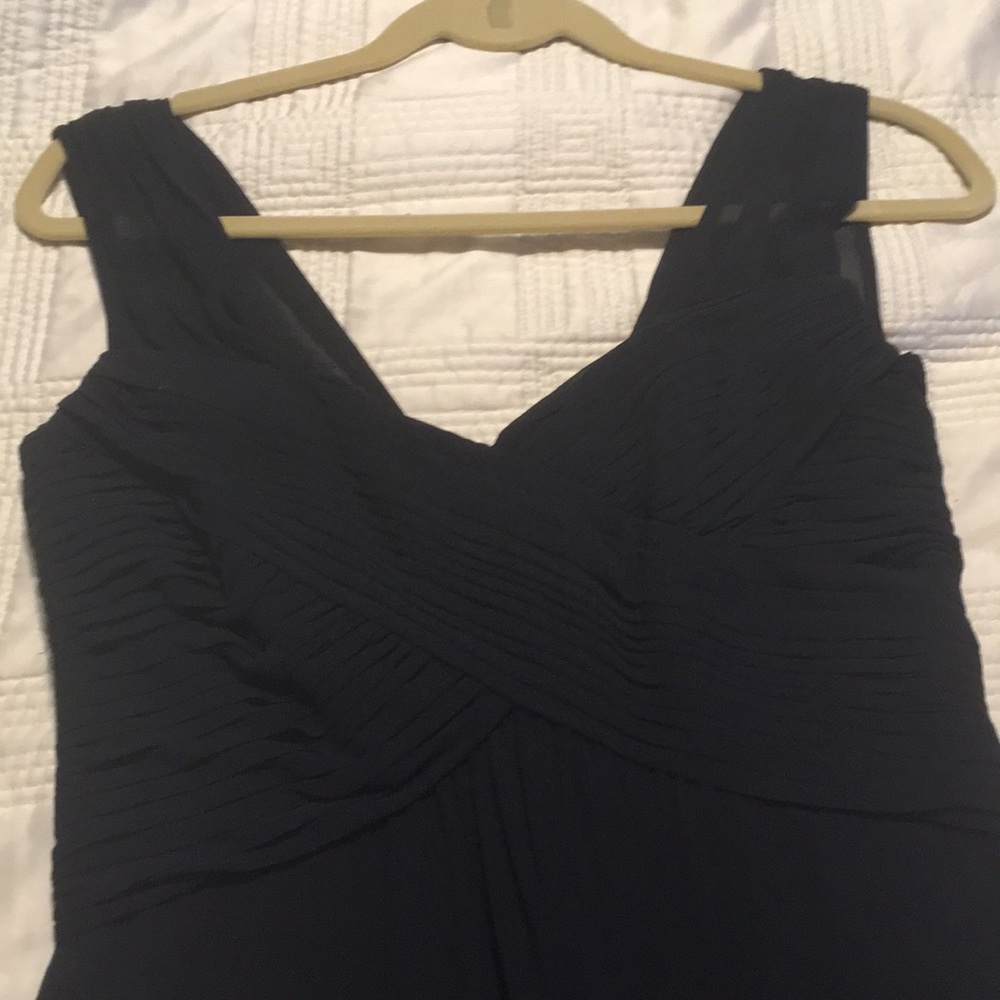 Ralph Lauren blue chiffon evening dress